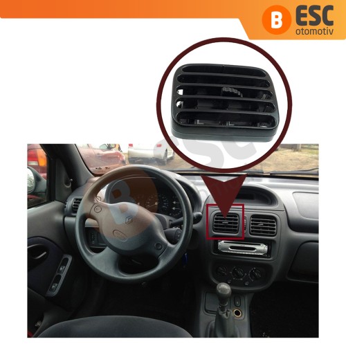 Renault Clio 2 Symbol için Havalandırma Izgarası Sol Siyah 7702258279