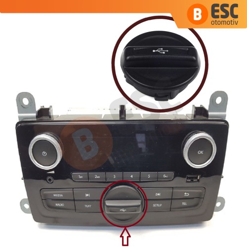 Renault Clio MK4 için Radyo Teyp Multimedia USB Giriş Kapağı 281151249R