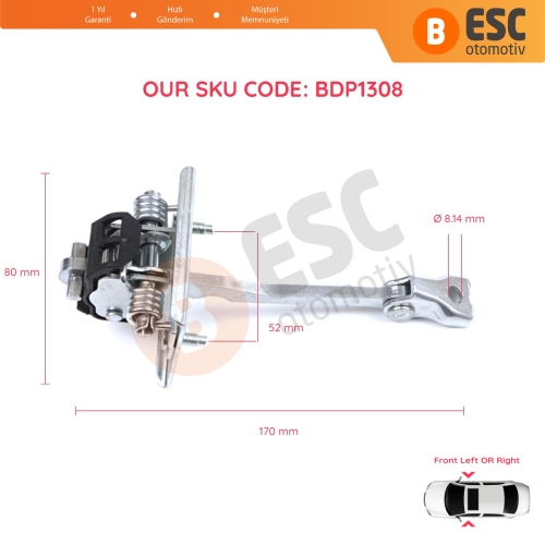 Citroen DS5 2011-2018 9670813380 İçin Ön Kapı Gergi Yayı 