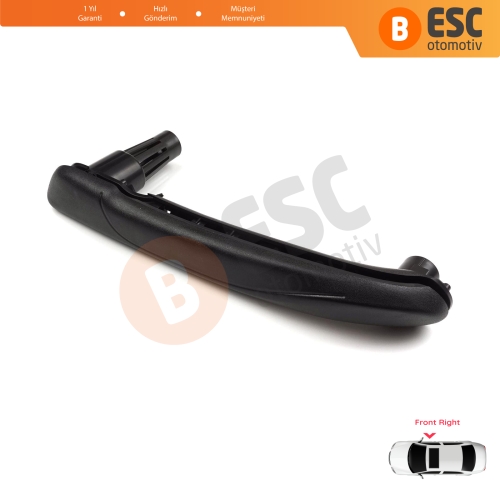 Renault Kangoo MK2 Citan W415 NV250 2007-2021 8200548972 İçin Sağ Ön İç Kapı Çekme Kolçak Tutamak Siyah 