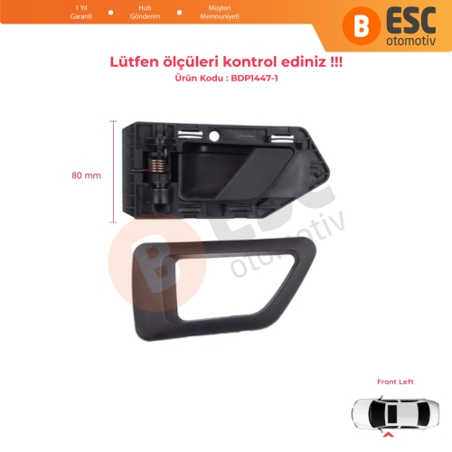 Citroen Berlingo MK1 1996-2011 Peugeot Partner MK1 1996-2015 914394 İçin Ön Sol Kapı İç Açma Kolu Siyah