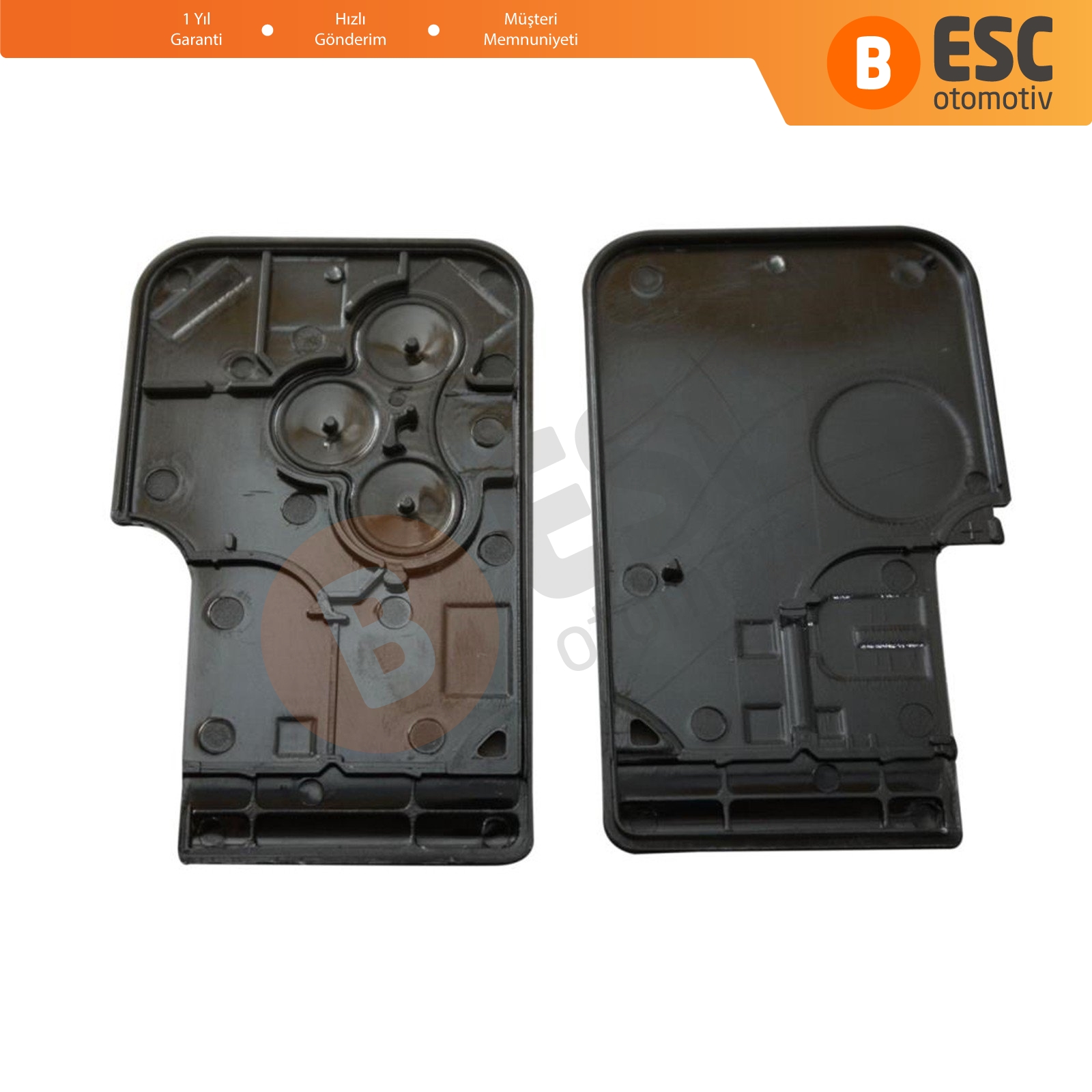 ESC Otomotiv EDP554 Renault Megane 2 3 İçin 3 Düğmeli Kartlı Kontak Anahtar Kılıfı