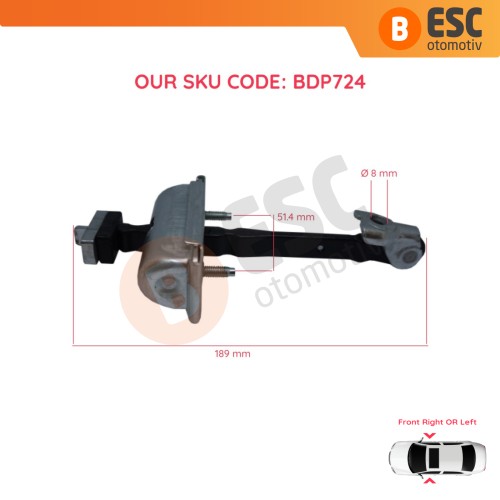 Opel Astra J 2009-2015 Cascada İçin Ön Sağ veya Sol Kapı Gergi Yayı 160010 13270665