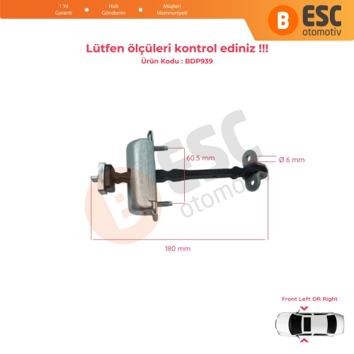 Jaguar S-Type X200 1999-2008 İçin Ön Kapı Gergi Yayı XR835423552AA