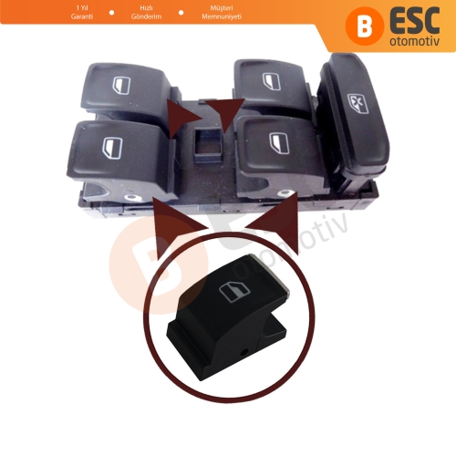 VW Golf 7 Passat Seat Skoda İçin Cam Açma Düğme Kapağı 5G0959857