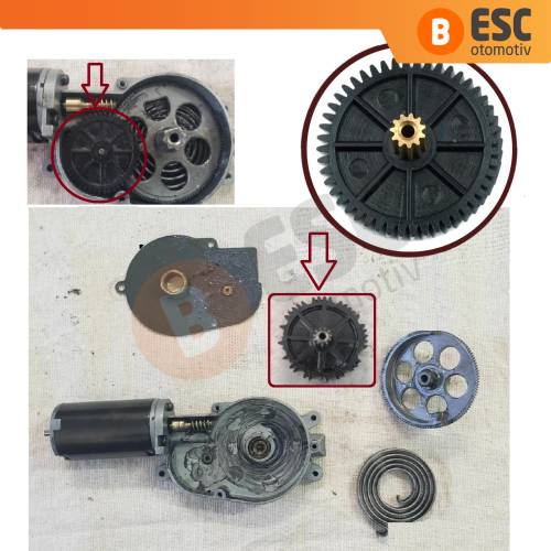 Mercedes W124 BMW E46 E39 İçin Arka Perde Motor Tamir Dişlisi