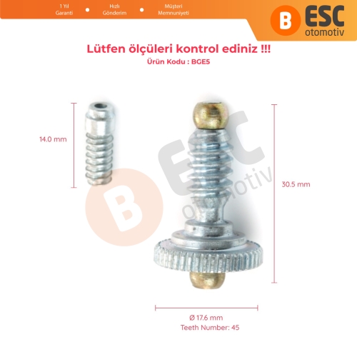 BMW E39 Peugeot 406 İçin Yan Ayna Motor Dişlisi 51168203735U