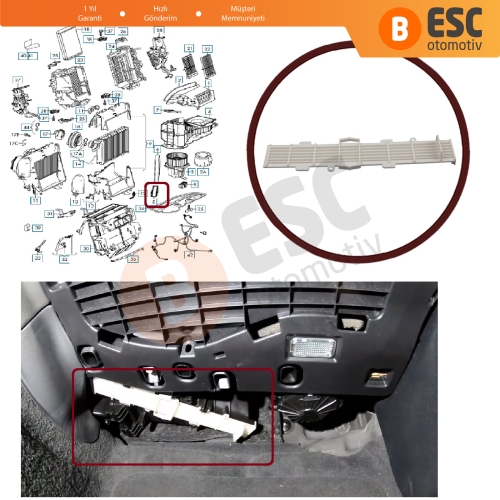 Audi A4 S4 B8 A5 S5 8T Q5 RS4 RS5 için Polen Filtre Kapağı 8K0819422A