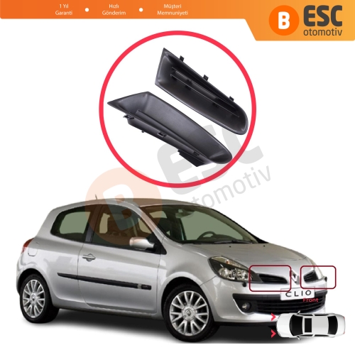 Renault Clio MK3 2005-2009 Makyajsız Kasa 7701208684 için Ön Sağ Sol Tampon Radyatör Üst Panjur Hava Izgara Paneli