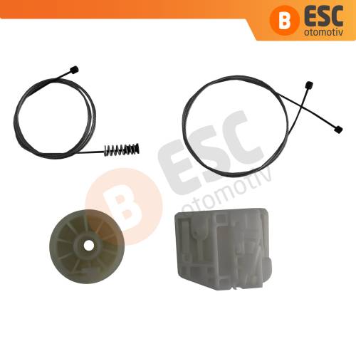 Renault Megane MK2 2002-2008 4/5 Kapı 82000280068 İçin Arka Sağ Kapı Cam Kriko Tamir Seti