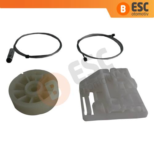 Renault Megane MK2 2002-2008 4/5 Kapı 8200028070 İçin Arka Sol Kapı Cam Kriko Tamir Seti