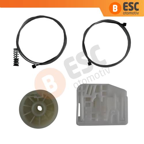 Renault Megane MK2 2002-2008 4/5 Kapı 8200028070 İçin Arka Sol Kapı Cam Kriko Tamir Seti