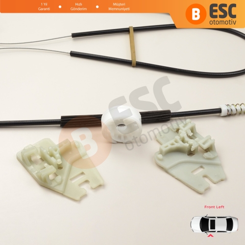 BMW 3 Serisi E46 1998-2001 4/5 Kapı Makyajsız Kasa 51337020659 İçin Ön Sol Kapı Cam Kriko Tamir Seti