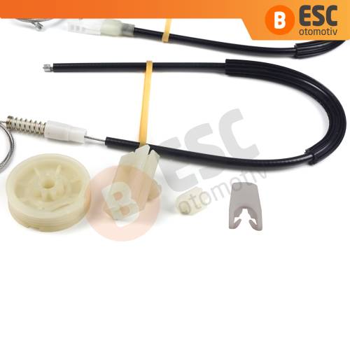 Renault Megane MK1 X64 DA0/1 Coupe 1996-2003 2/3 Kapı 7700834394 İçin Sol Kapı Cam Kriko Tamir Seti