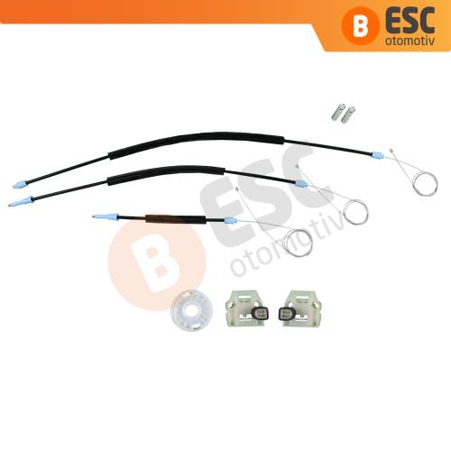 VW New Beetle C1 1C1 1997-2011 3-Kapı Hatchback 1C0837655 1C0837656 İçin Elektrikli Ön Sağ veya Sol Kapı Cam Kriko Tamir Seti