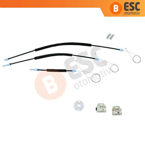 VW New Beetle C1 1C1 1997-2011 3-Kapı Hatchback 1C0837655 1C0837656 İçin Elektrikli Ön Sağ veya Sol Kapı Cam Kriko Tamir Seti