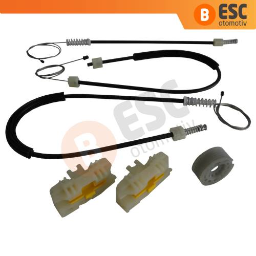 Seat Leon MK2 1P 1P1 2005-2012 5-Kapı HB 1P0837462A İçin Elektrikli Ön Sağ Kapı Cam Kriko Tamir Seti