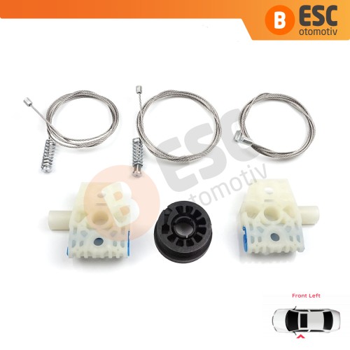 VW Golf MK6 A6 5K 5K1 AJ5 2008-20014 5-Kapı 5K0837461 İçin Elektrikli Ön Sol Cam Kriko Tamir Seti