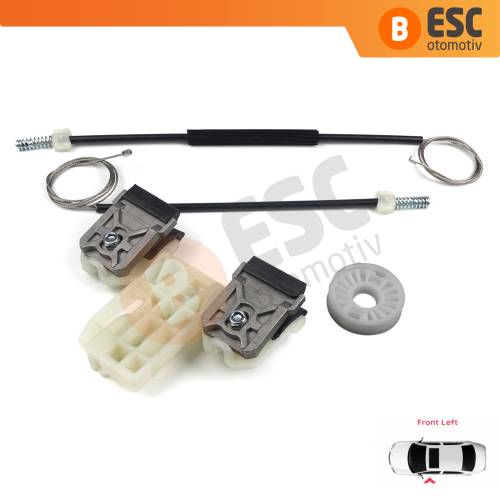 Skoda Fabia MK2 5J MG 542 545 2006-2014 5-Kapı 5J1837401 İçin Elektrikli Ön Sol Cam Kriko Tamir Seti