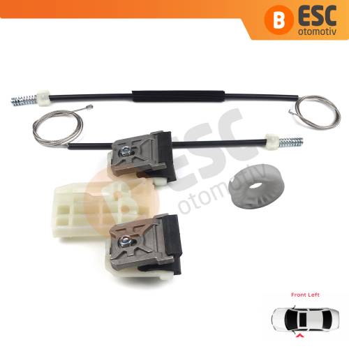 Skoda Fabia MK2 5J MG 542 545 2006-2014 5-Kapı 5J1837401 İçin Elektrikli Ön Sol Cam Kriko Tamir Seti