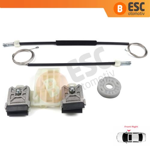 Skoda Fabia MK2 5J MG 542 545 2006-2014 5-Kapı 5J1837402 İçin Elektrikli Ön Sağ Cam Kriko Tamir Seti