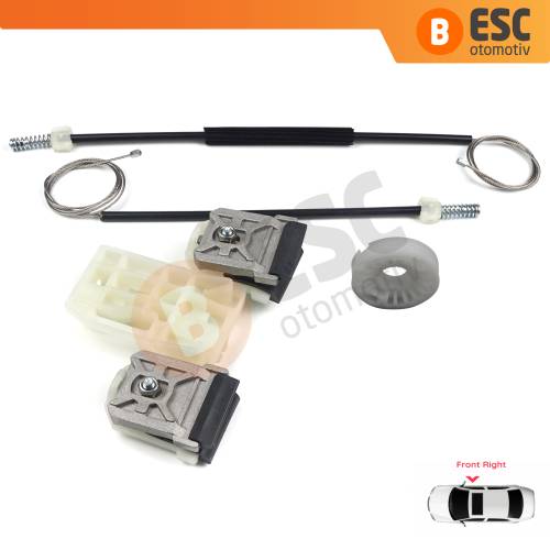 Skoda Fabia MK2 5J MG 542 545 2006-2014 5-Kapı 5J1837402 İçin Elektrikli Ön Sağ Cam Kriko Tamir Seti