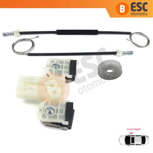 Skoda Fabia MK2 5J MG 542 545 2006-2014 5-Kapı 5J1837402 İçin Elektrikli Ön Sağ Cam Kriko Tamir Seti