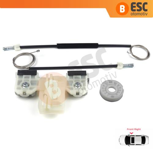 Skoda Fabia MK2 5J MG 542 545 2006-2014 5-Kapı 5J1837402 İçin Elektrikli Ön Sağ Cam Kriko Tamir Seti