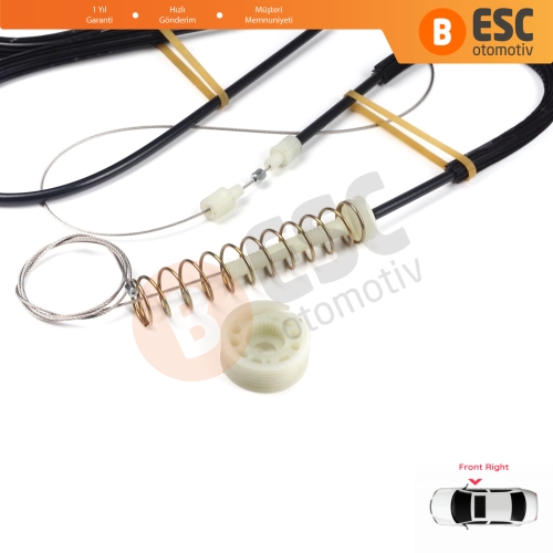 VW EOS 1F7 1F8 2006-2015 2-Kapı Coupe Convertible CC 1Q0837462 İçin Elektrikli Sağ Cam Kriko Tamir Seti