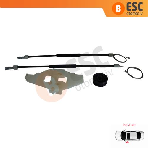 Citroen C Elysee Peugeot 301 İçin Ön Sol Cam Kriko Set 9674412480