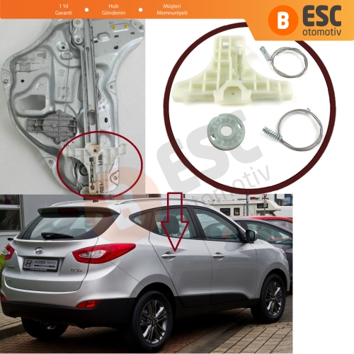 Hyundai IX35 Tucson MK2 LM 2009-2016 Kia Sorento XM 834022Y000 İçin Elektrikli Arka Sağ Cam Kriko Tamir Seti