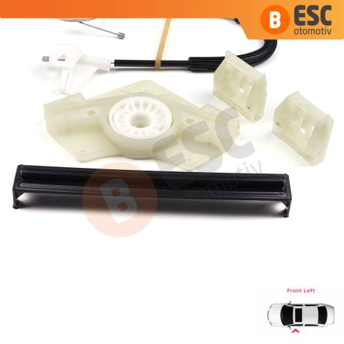 Skoda Octavia MK1 1U 1U2 1U5 2001-2010 4/5 Kapı Makyajlı Kasa 1U0837461B İçin Elektrikli Ön Sol Kapı Cam Kriko Tamir Seti