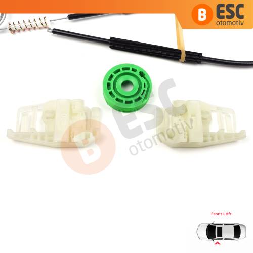 BMW 3 Serisi E46 Compact 2001-2005 2/3 Kapı 51338251351 İçin Elektrikli Sol Cam Kriko Tamir Seti