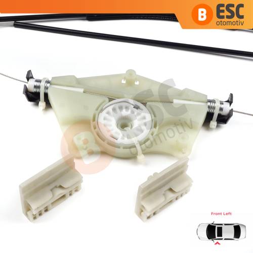 VW Touareg MK1 7L Porsche Cayenne 9PA 955 957 2002-2010 7L0837461 İçin Elektrikli Ön Sol Cam Kriko Tamir Seti