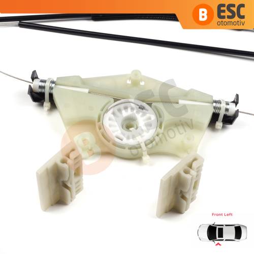 VW Touareg MK1 7L Porsche Cayenne 9PA 955 957 2002-2010 7L0837461 İçin Elektrikli Ön Sol Cam Kriko Tamir Seti